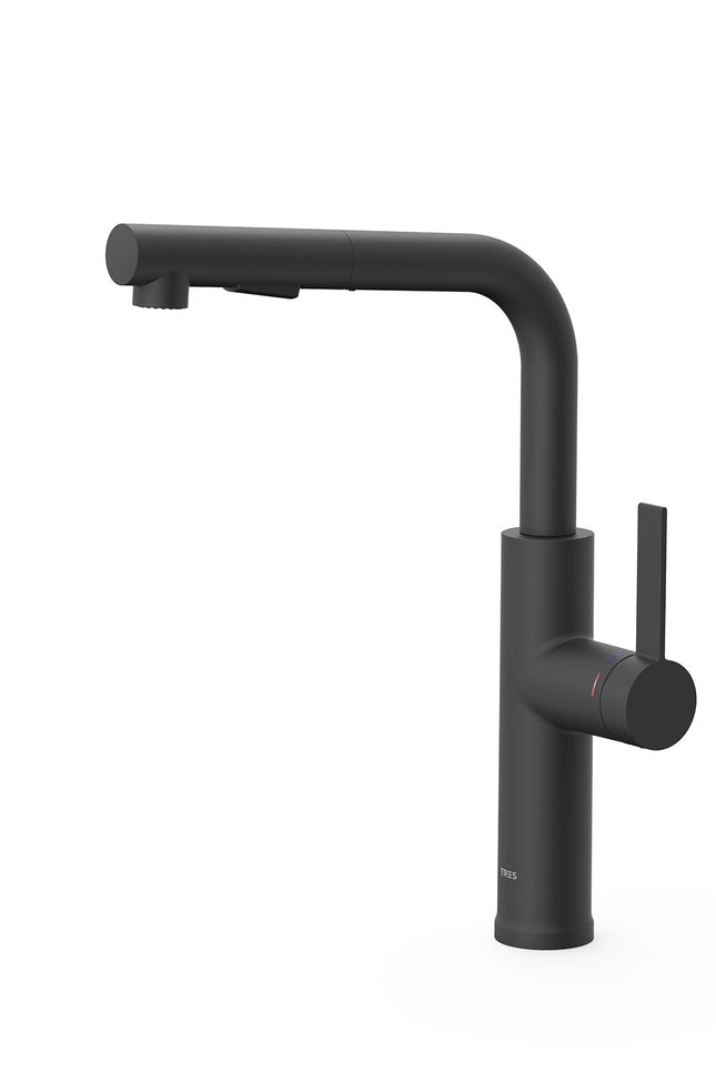 Single lever kitchen mixer with dual function pull-out spout-23043803NM